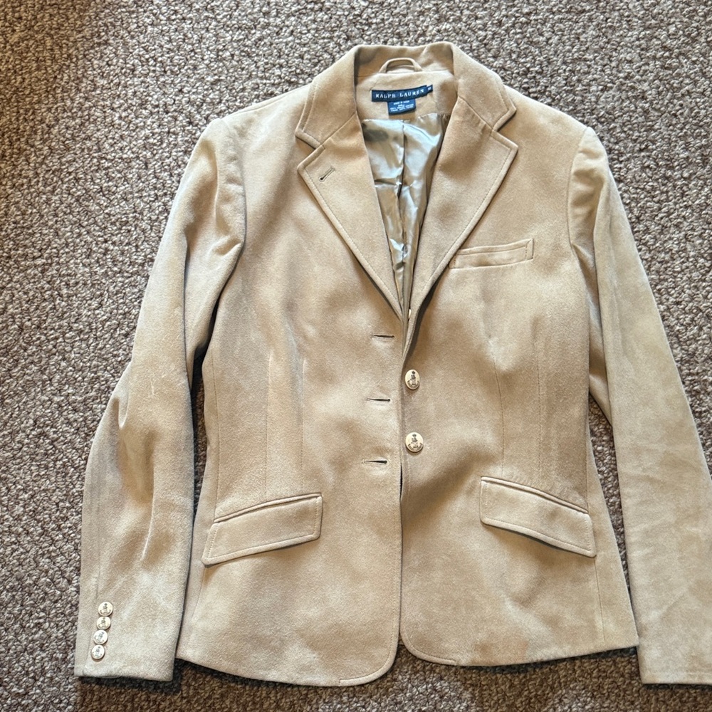 Ralph Lauren Camel Blazer 100% leather